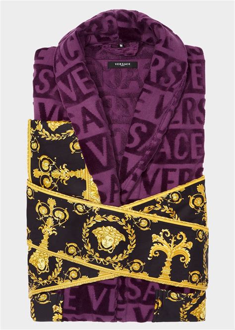 versace robe purple|versace personalized robe.